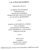 El Horno De La Viña De Rueda menu