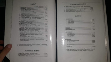 Pizzería Génova menu