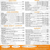 Soka Döner Kebab menu