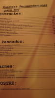 La Zingara menu