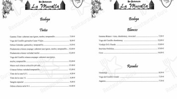 La Muralla menu