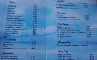 Sidreria El Tarteru menu