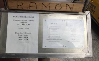 Ramón menu
