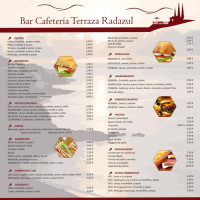 Terraza Radazul menu