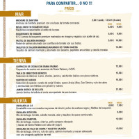 Bitácora De Santa Cristina Rest&club menu
