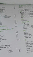 Bistro Arbol menu