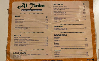 Al-taiba menu