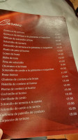 Casa Pedro menu