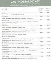 Roman Pizza Sabadell menu