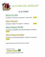 La Cuina Del Bosquet menu