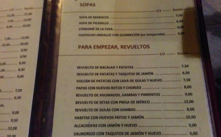 Meson La Cepa menu
