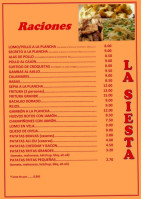 La Gasolinera 375 menu