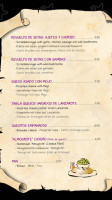 La Tahona menu