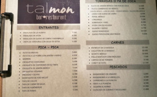 Talmon Sant Vicenc De Castellet menu