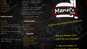 Manel's Food menu