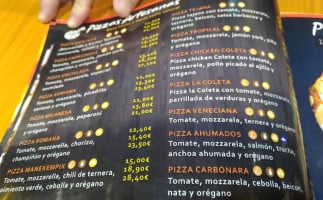 Pizzeria La Coleta menu