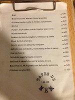 Soho Sitges Food Factory menu