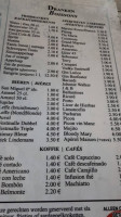 Bar Restaurant Rinconada menu