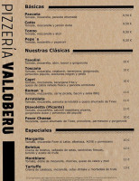 La Venta De Valloberu menu