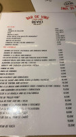 Devici De Vins menu