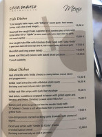 Casa Marco menu
