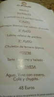 Meson La Hontanilla menu