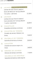 La Parrilla de San Lorenzo menu