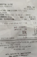 La Pausa menu