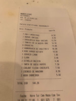 Mardelevas menu