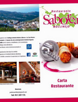 Saborea menu