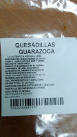 Quesadilla Guarazoca menu