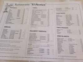 El Perrico menu