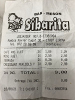 Restaurante-meson Sibarita menu