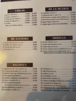Meson Castellano menu