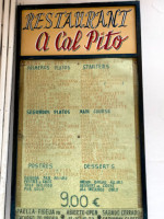 A Cal Pito menu