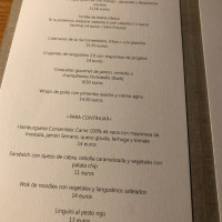 La Consentida menu