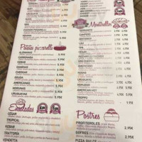 Pizzarelli Montilla menu