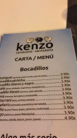 Cerveceria-vermuteria Kenzo menu