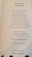 Les Magnòlies menu