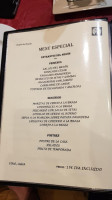 Mesón De Benás menu