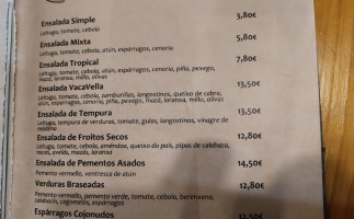 Vacavella menu