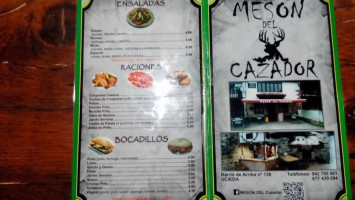 Meson El Cazador menu