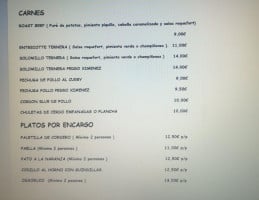 Bistro Arena menu