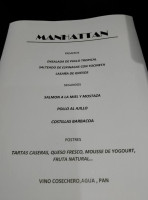 Manhattan menu