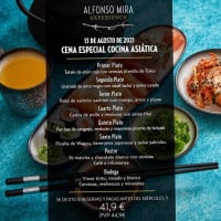 Alfonso Mira menu