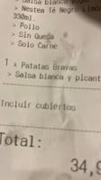 Kevav Salcedo menu