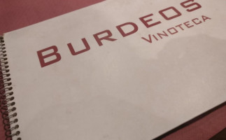 Vinoteca Burdeos menu