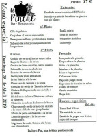 El Pinche menu