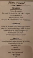 Punta Del Este menu