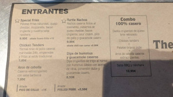 The Black Turtle Murcia menu